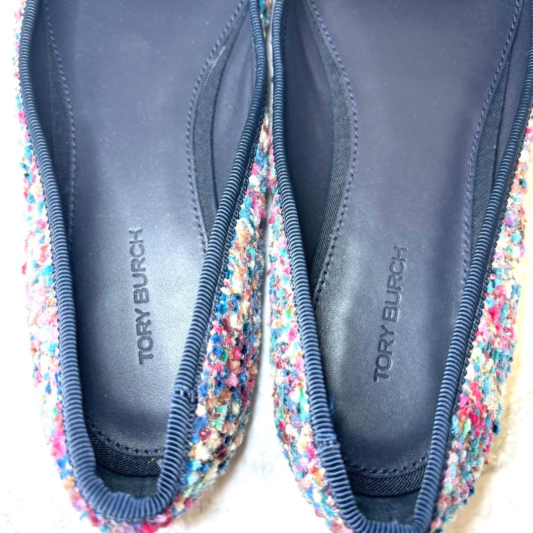 極備品✨ TORY BURCH ツイード フラットシューズ バレエシューズ