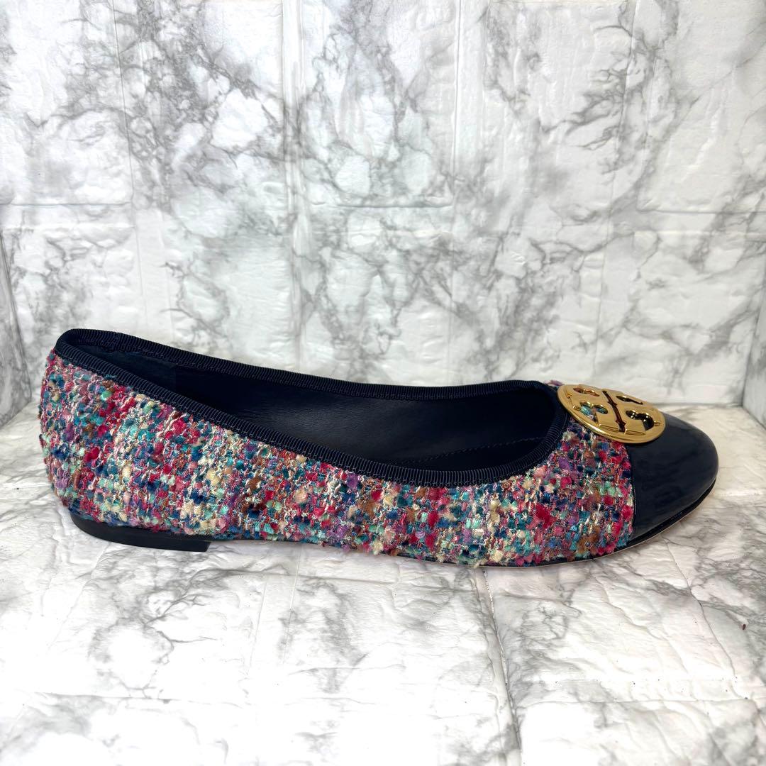 極備品✨ TORY BURCH ツイード フラットシューズ バレエシューズ