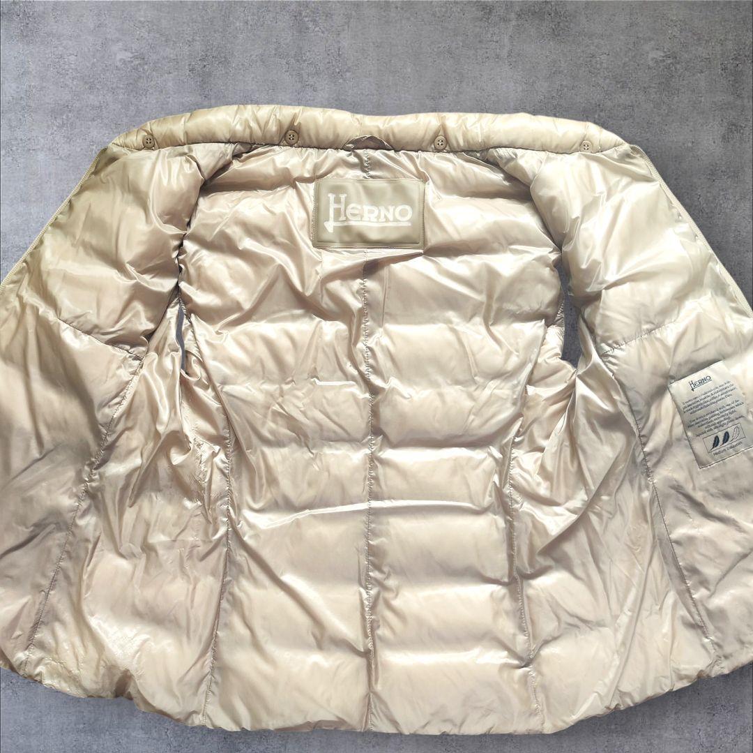 【未使用級】HERNO ヘルノ ダウンベスト キャメルゴールド 44 Lサイズ