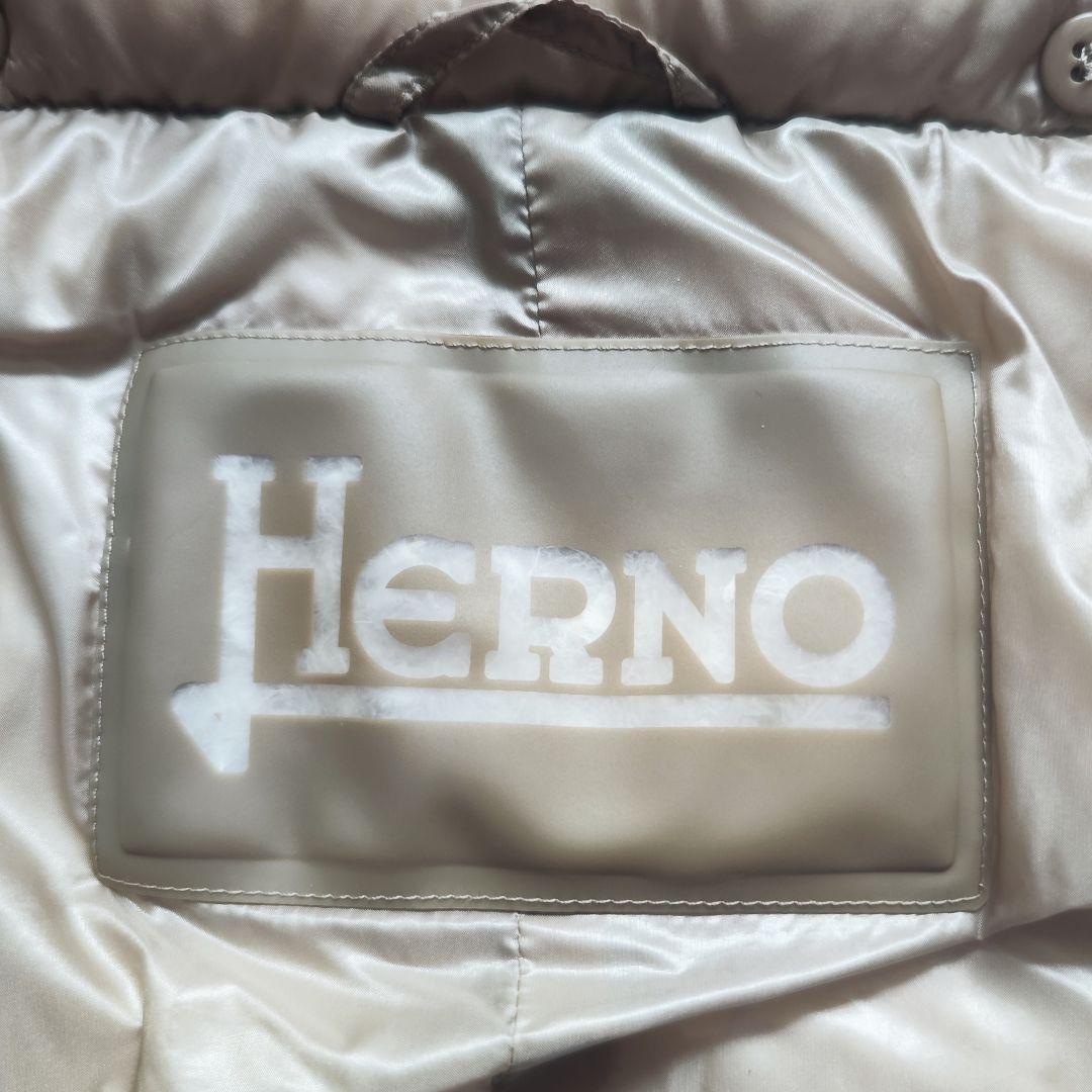 【未使用級】HERNO ヘルノ ダウンベスト キャメルゴールド 44 Lサイズ