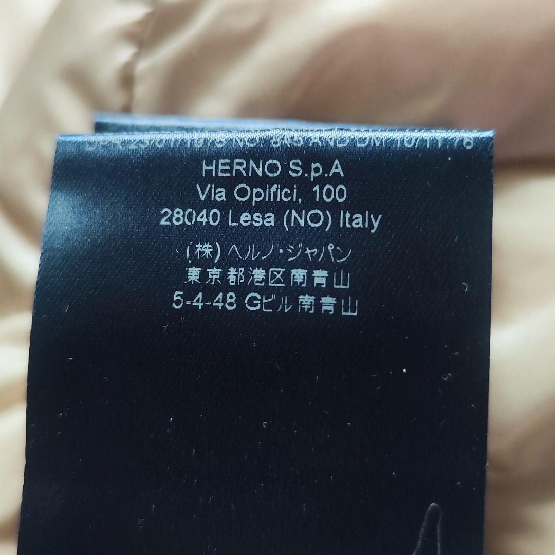 【未使用級】HERNO ヘルノ ダウンベスト キャメルゴールド 44 Lサイズ