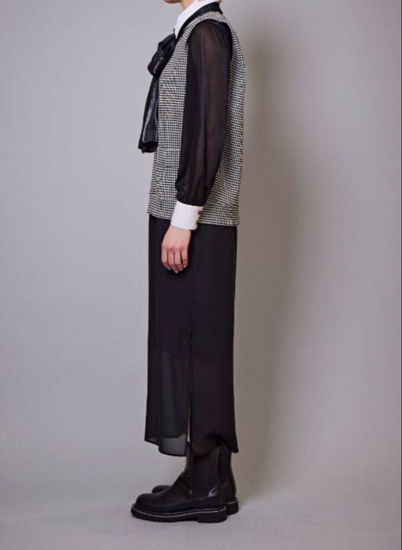 RITSUKO SHIRAHAMA 24冬コレクション 異素材ワンピ ほぼ未使用