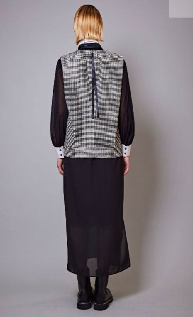 RITSUKO SHIRAHAMA 24冬コレクション 異素材ワンピ ほぼ未使用