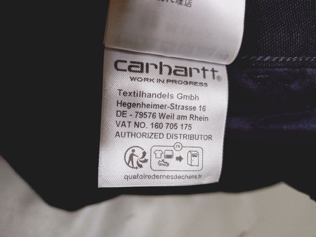 Carhartt　WIP ダブルニーチュニジア製　ブラック　カーハート