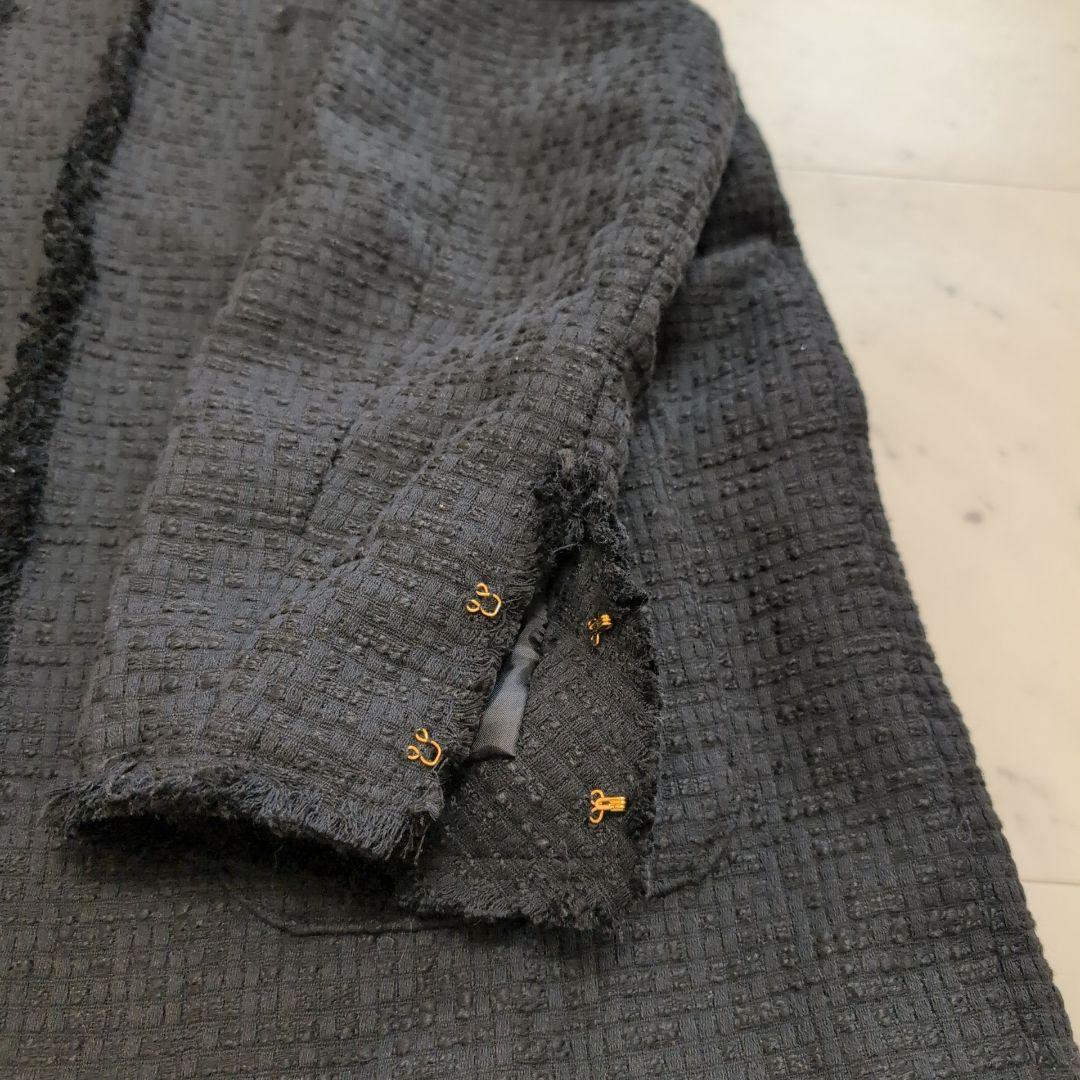 【美品】ガリャルダガランテ ツイードジャケット コート 金ボタン　黒