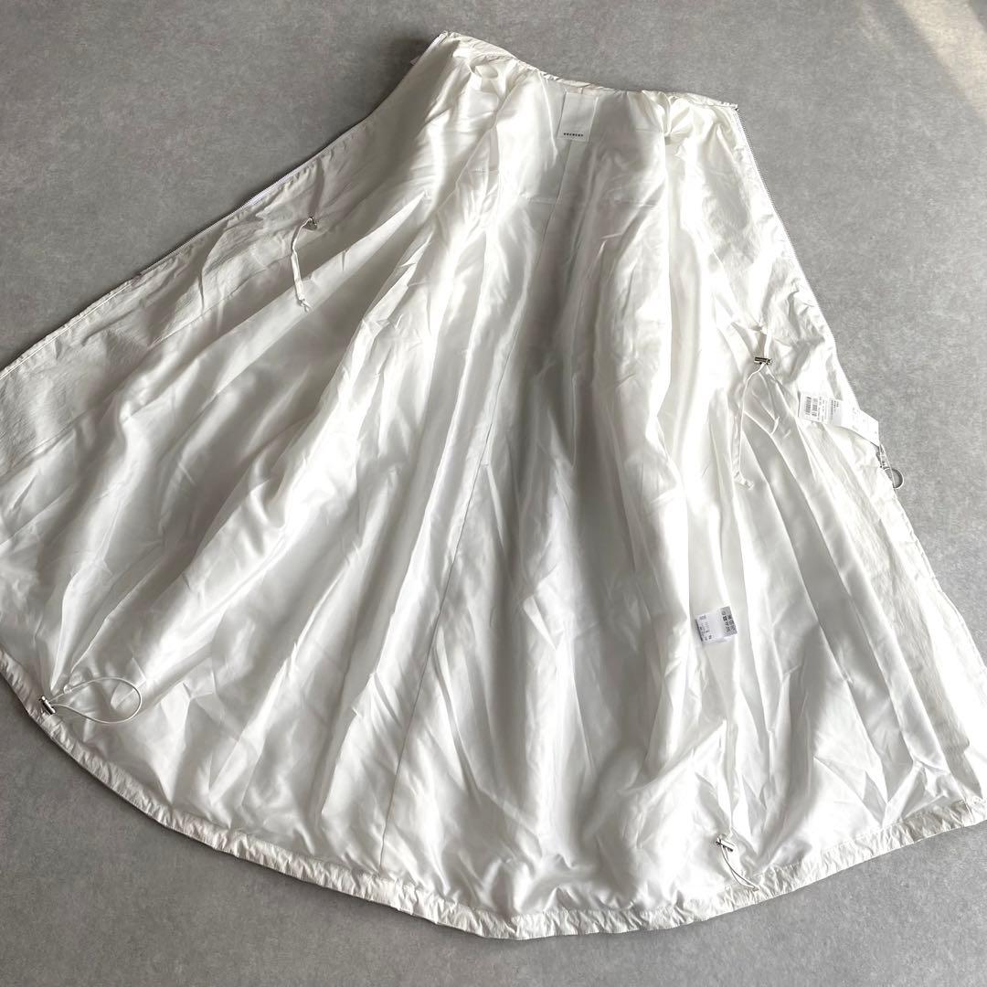 SHENERY ドロスト付き 中綿 ロングコート ホワイト 24AW