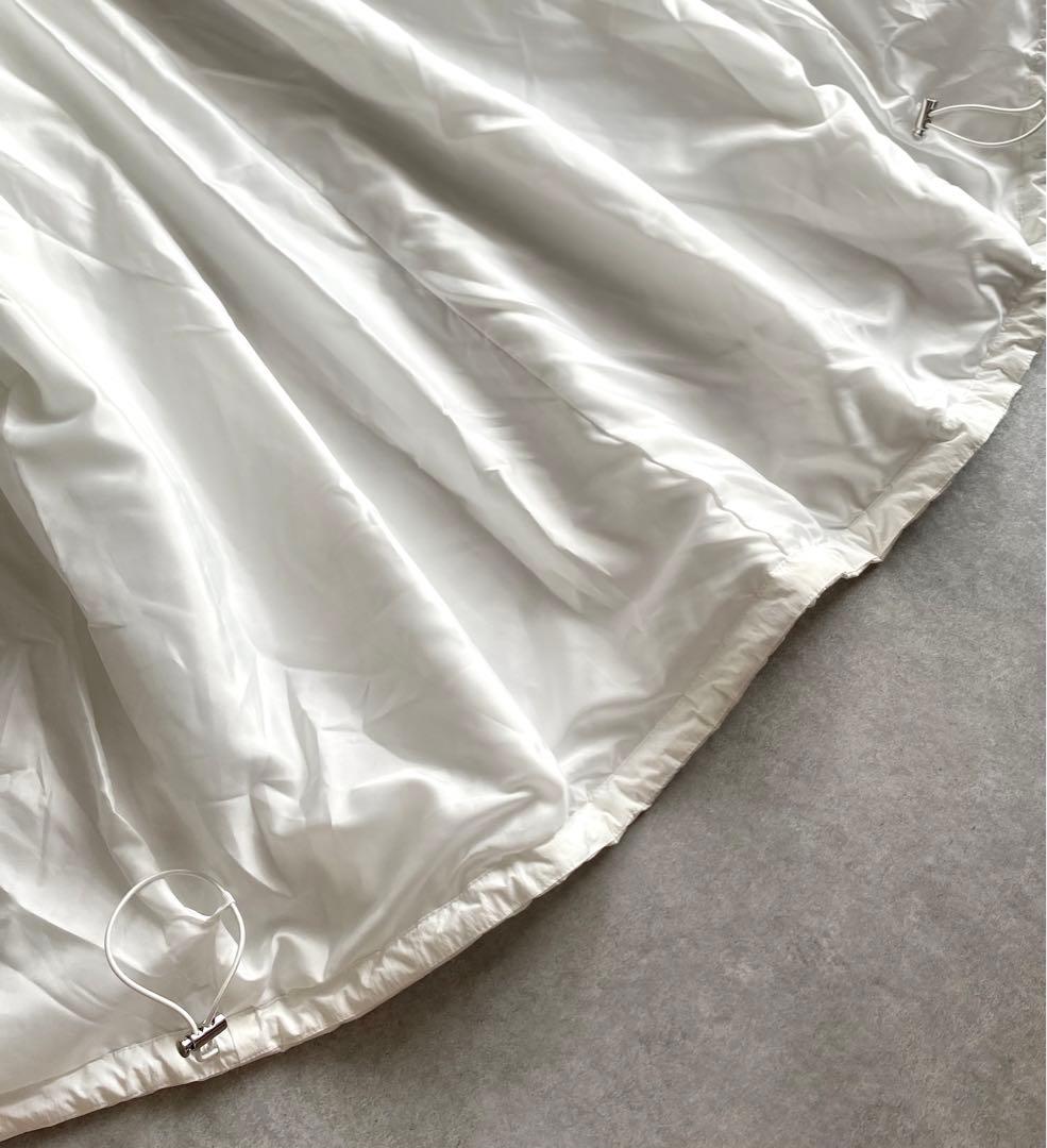 SHENERY ドロスト付き 中綿 ロングコート ホワイト 24AW