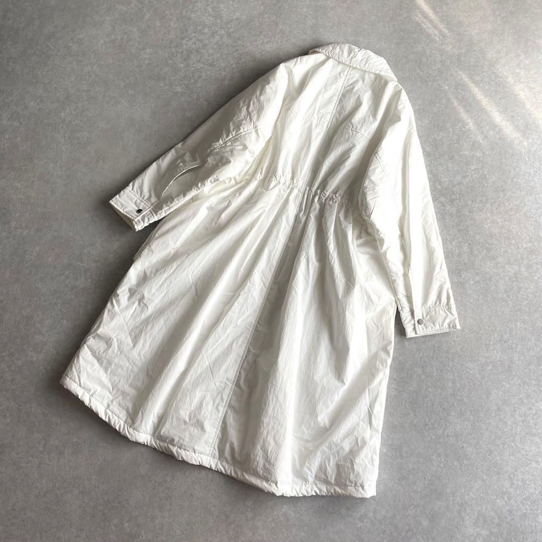 SHENERY ドロスト付き 中綿 ロングコート ホワイト 24AW