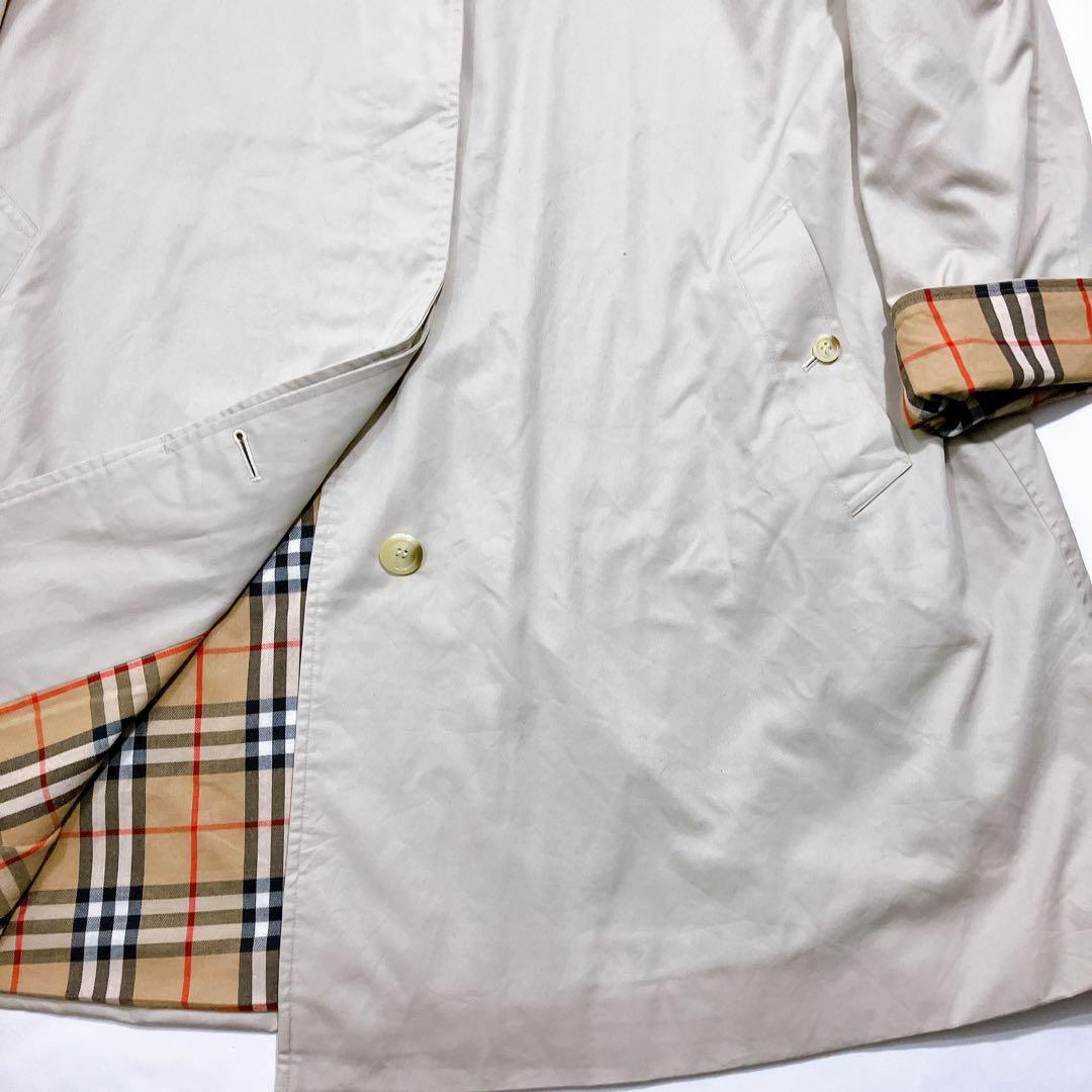 【逸品】バーバリーズ　ロングステンカラーコート　ライトベージュ　L相当