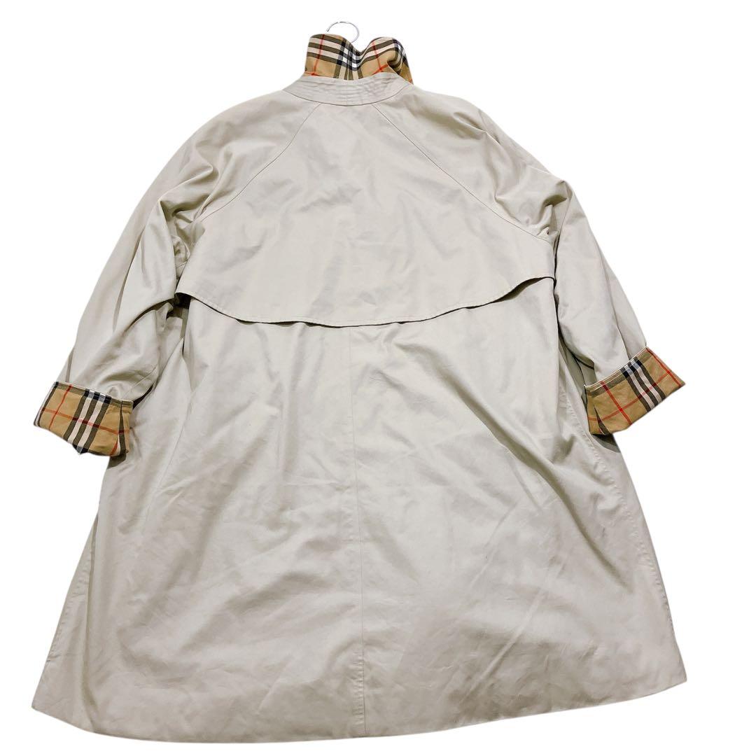【逸品】バーバリーズ　ロングステンカラーコート　ライトベージュ　L相当