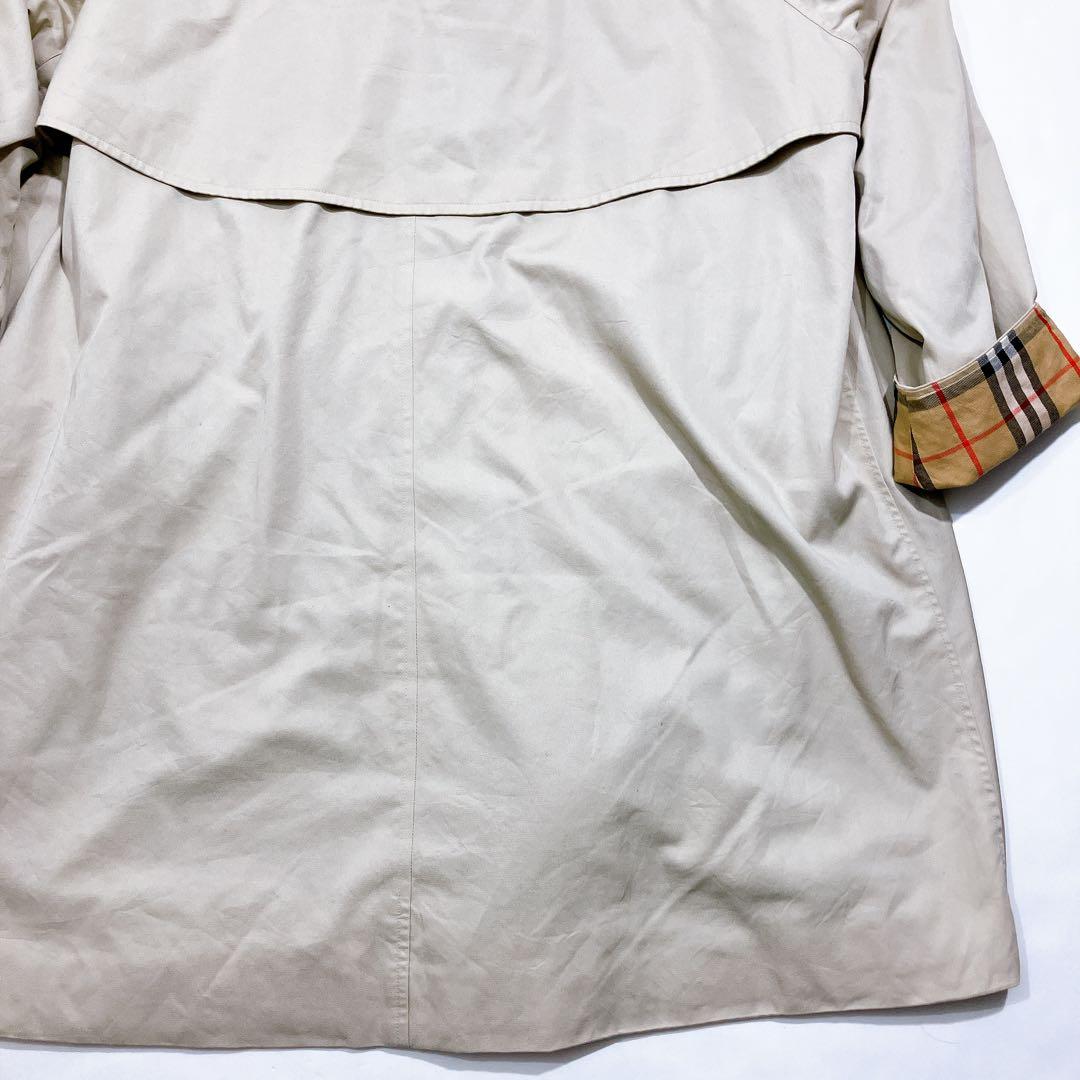 【逸品】バーバリーズ　ロングステンカラーコート　ライトベージュ　L相当