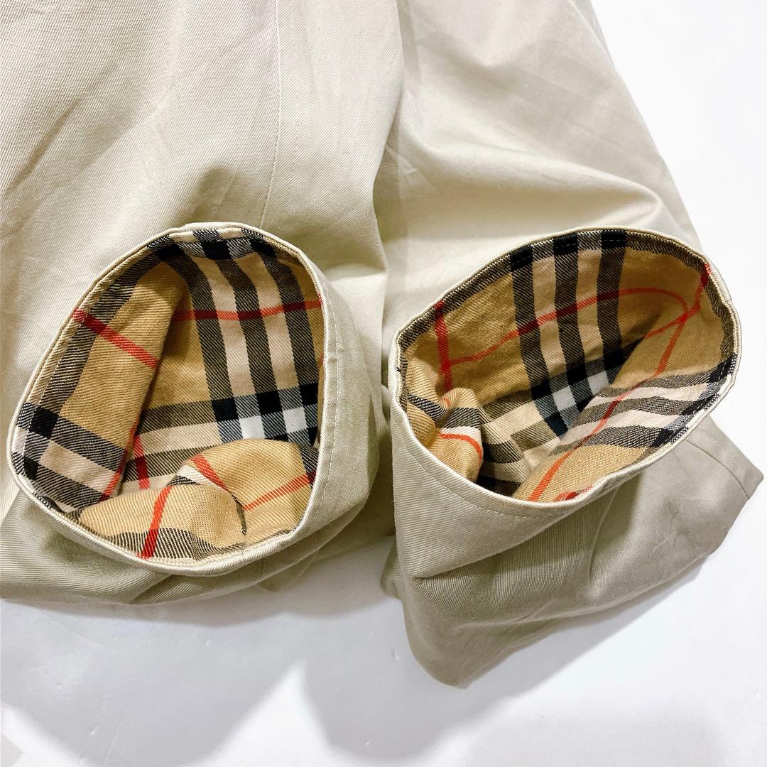 【逸品】バーバリーズ　ロングステンカラーコート　ライトベージュ　L相当