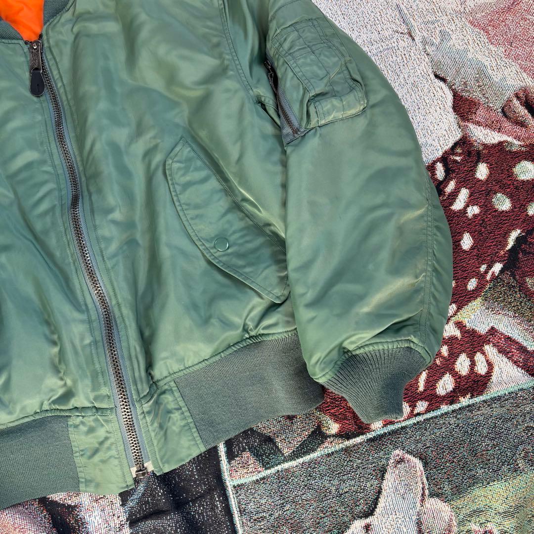 80s〜90s ma-1 vintage TALON ZIP silv