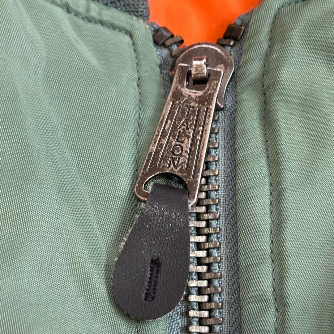 80s〜90s ma-1 vintage TALON ZIP silv