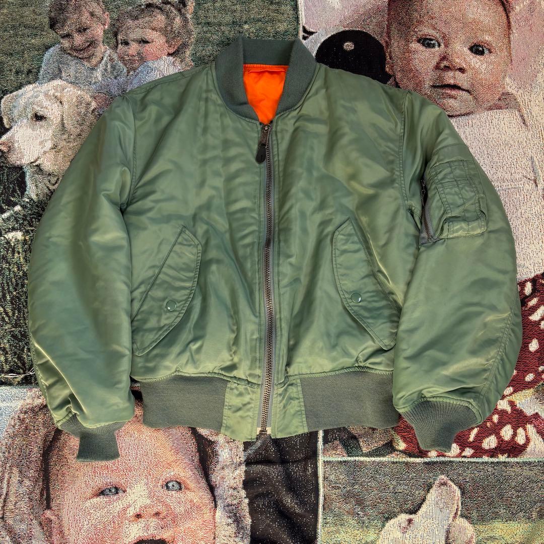 80s〜90s ma-1 vintage TALON ZIP silv