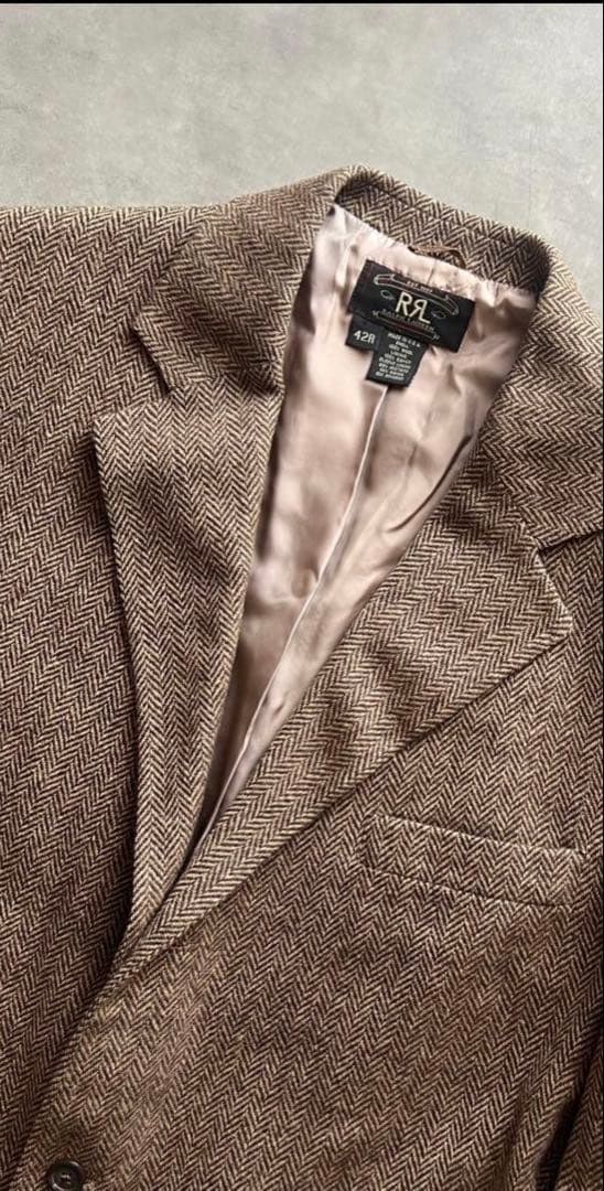 ロ*ド様 【希少】RRL 三つ星 USA製テーラードツイード