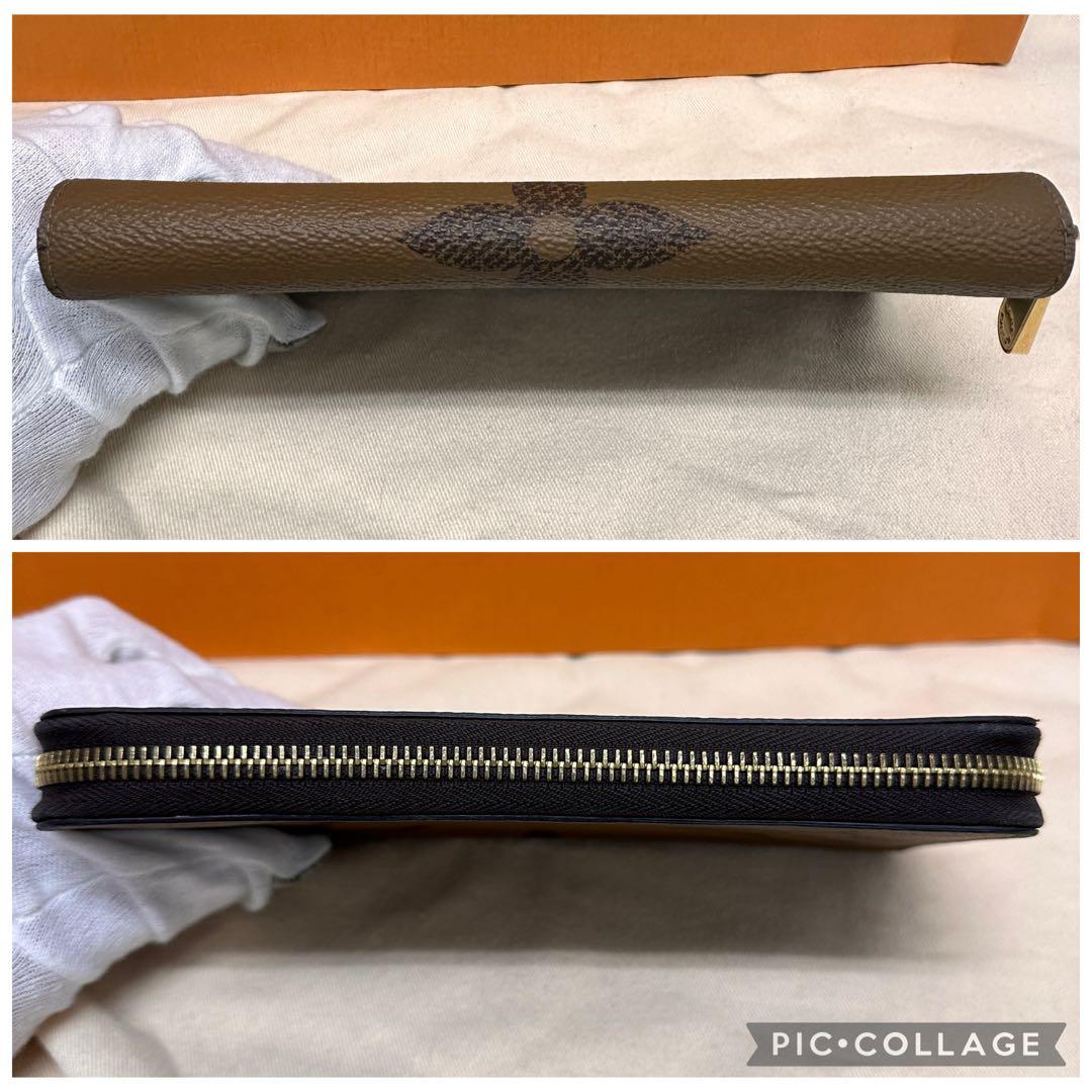 【極上品】ルイヴィトン ジッピー モノグラム リバース ジャイアントRFID