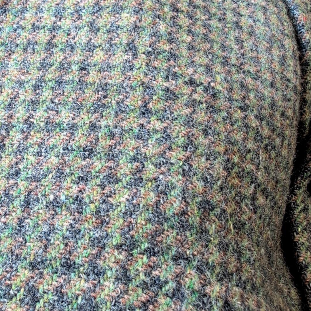 希少 50s ビンテージ ハリスツイード ジャケット ウール くるみボタン 古着