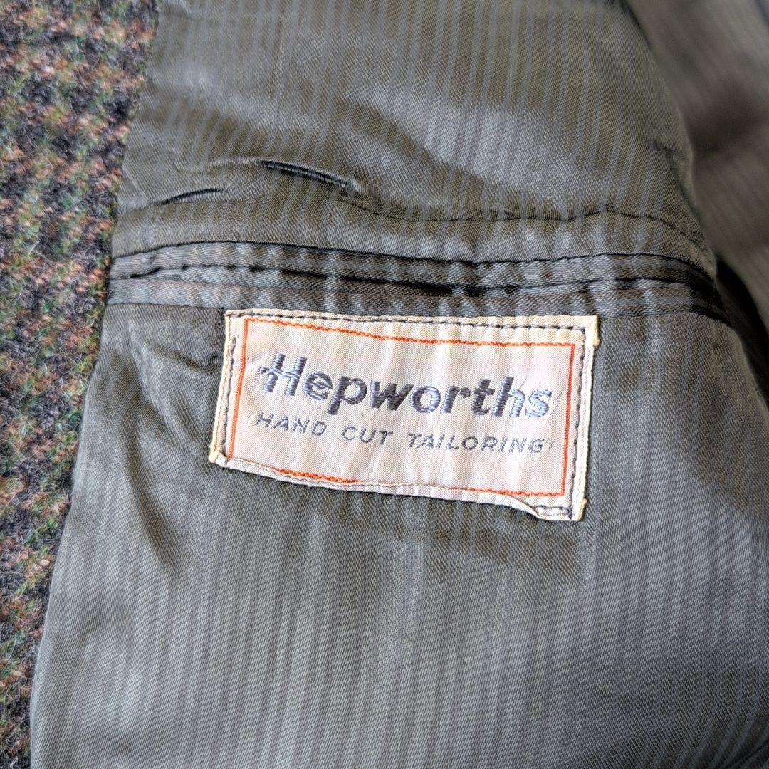 希少 50s ビンテージ ハリスツイード ジャケット ウール くるみボタン 古着