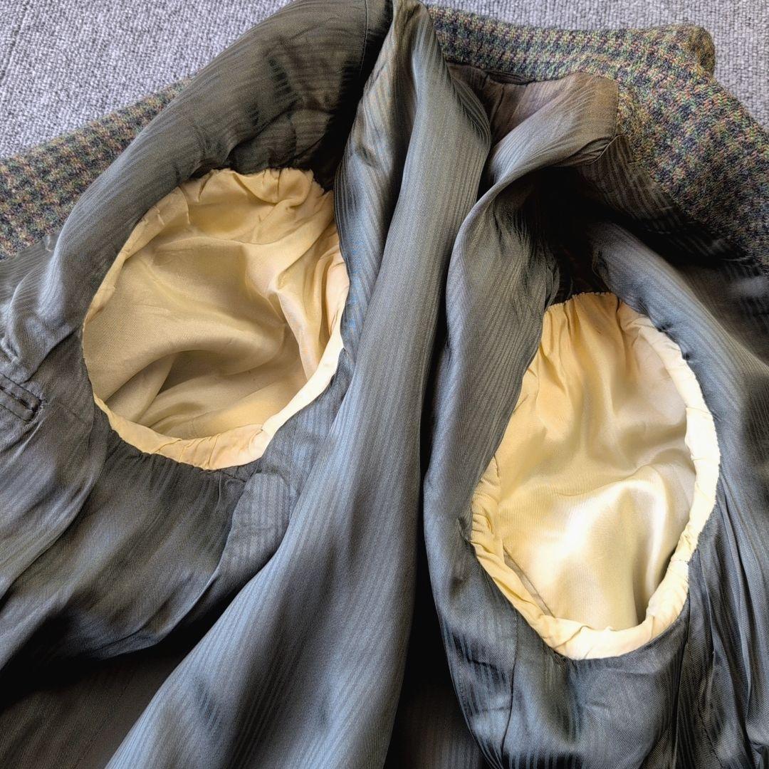 希少 50s ビンテージ ハリスツイード ジャケット ウール くるみボタン 古着