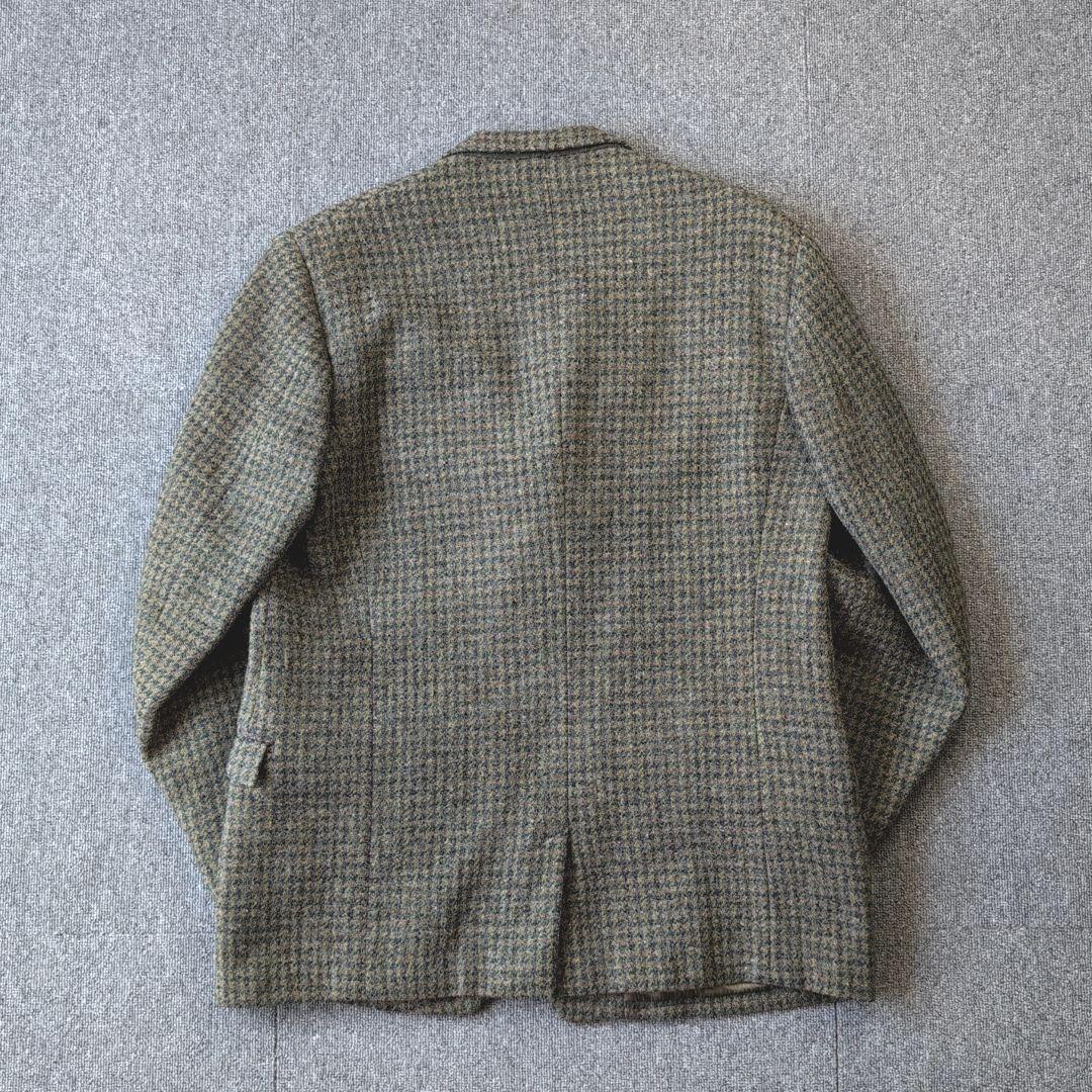 希少 50s ビンテージ ハリスツイード ジャケット ウール くるみボタン 古着