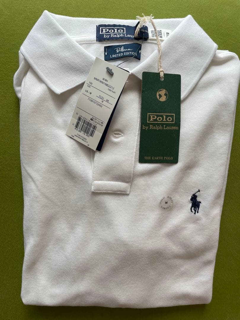 新品未使用　ロンハーマン別注　ラルフローレン　ポロシャツ Mサイズ　白