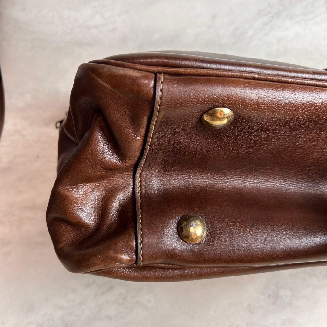 【極希少】70s フランス ヴィンテージ オールレザー ボストンバッグ Y2K