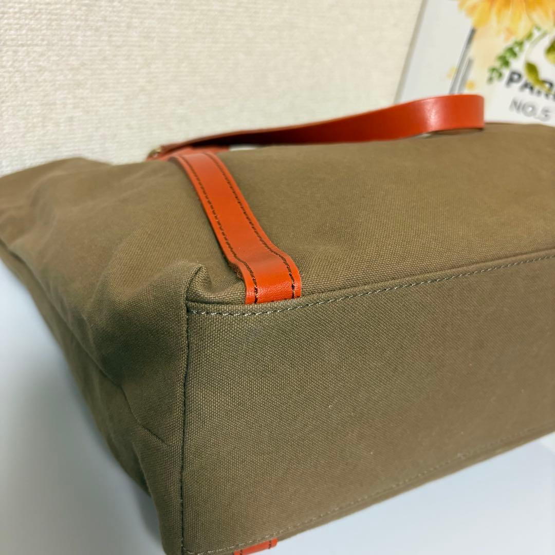 未使用品☆キソラ kissora トートバッグ 帆布 キャンバス レザー2way