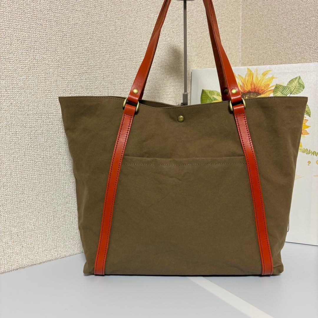 未使用品☆キソラ kissora トートバッグ 帆布 キャンバス レザー2way