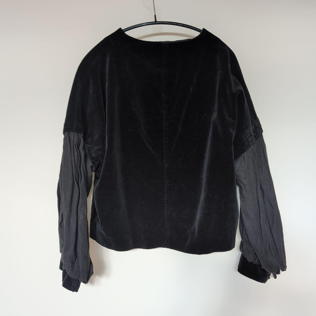 新品、タグ、替えボタン有り ネストローブ コットンベルベットサーバントジャケット