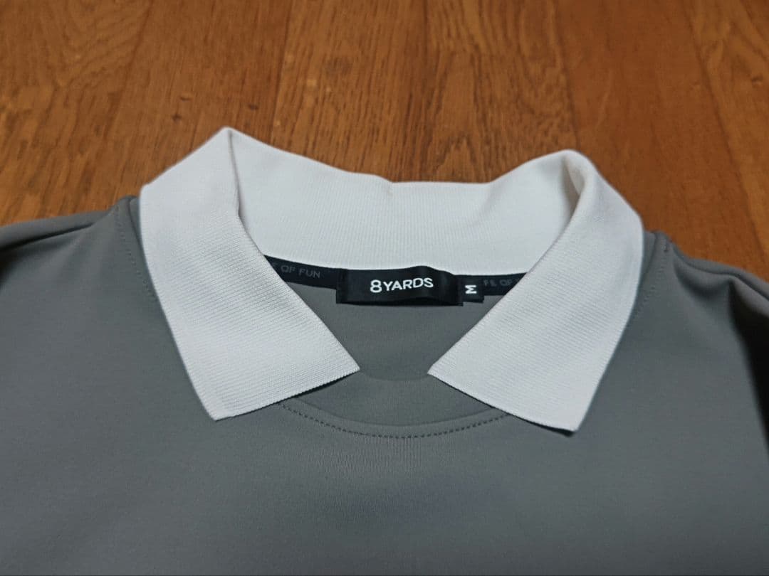 8YARDS モカグレー ポロシャツ サイズM ハチヤーズ 美品