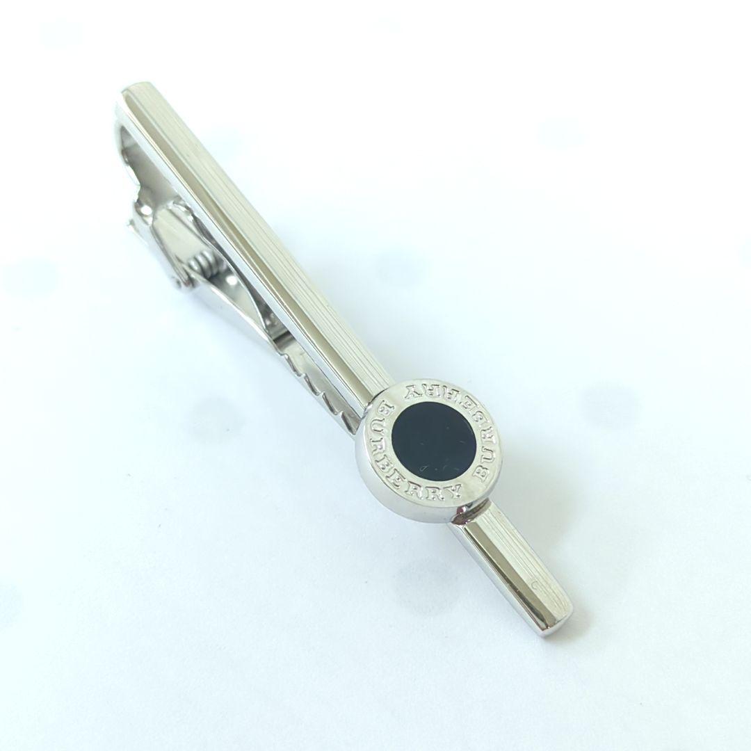 BURBERRY バーバリー タイピン ネクタイピン シルバーカラー ブラック