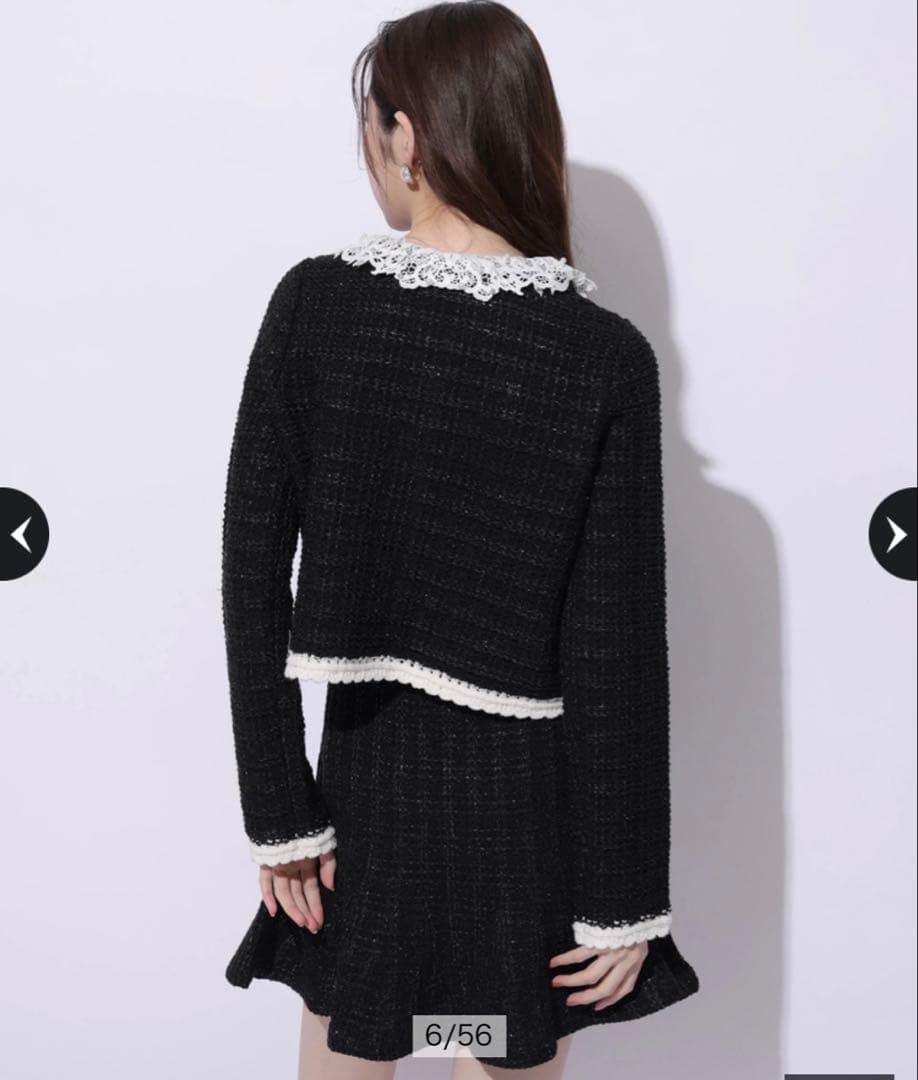 MARIEBELLEコラボ Tweed Knit Mini Skirt