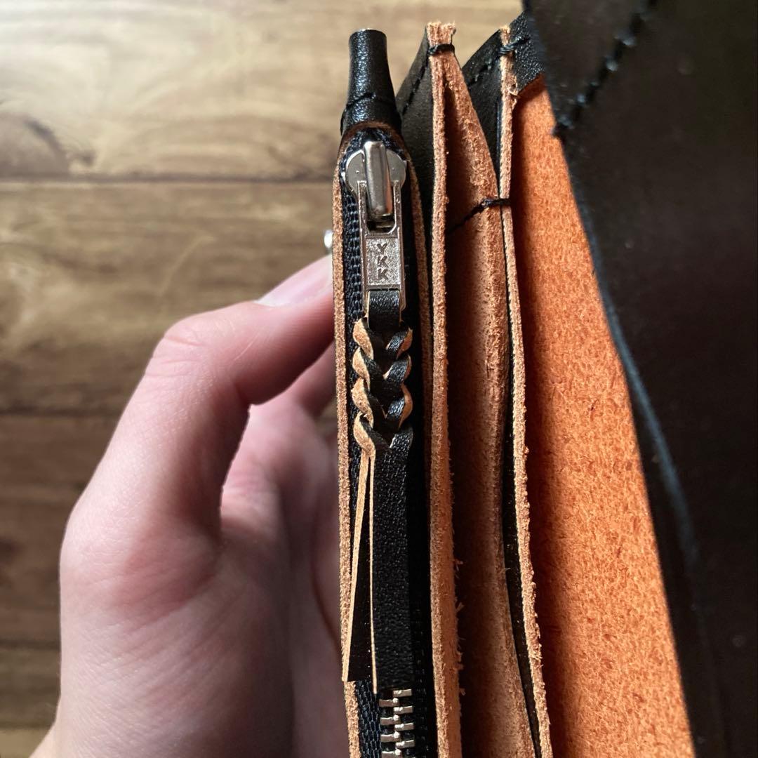 【れんじゃーず】ミドルトラッカーウォレット 3層【お札を折らずに収納】