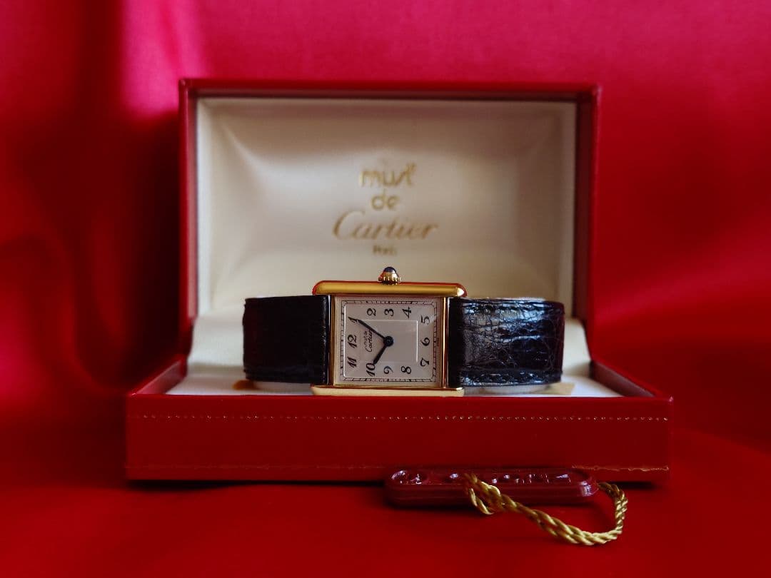 カルティエ マストタンク ヴェルメイユ アラビア文字盤 LM