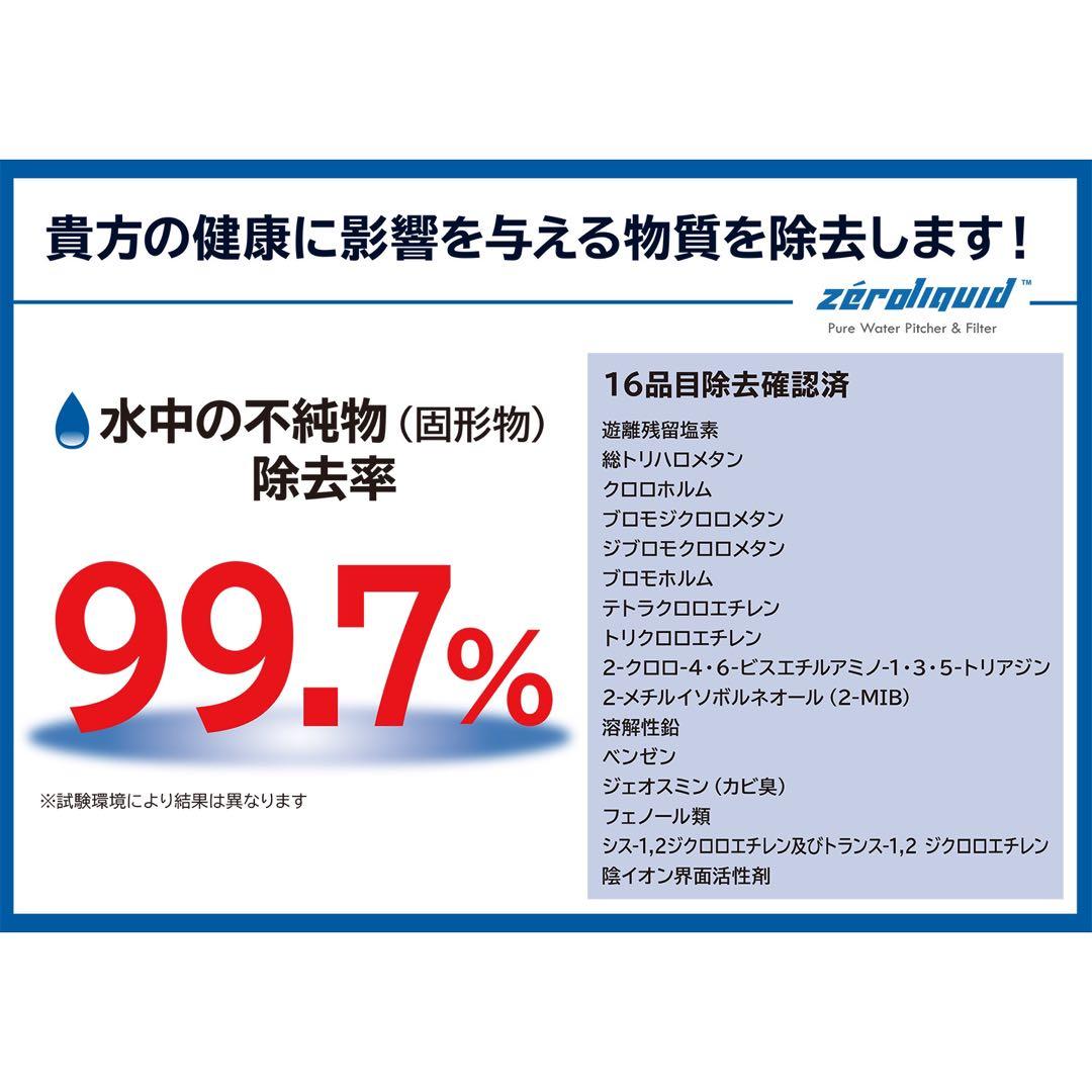 ＺＥＲＯピッチャー ６層浄水フィルター搭載 素材の味を引き立てる ☆災害時にも