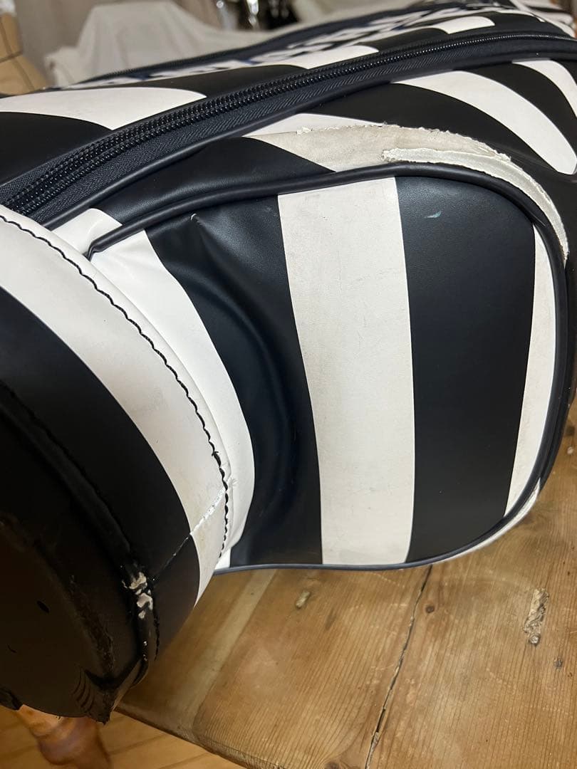 PEARLY GATES キャディバッグ 白紺ストライプ