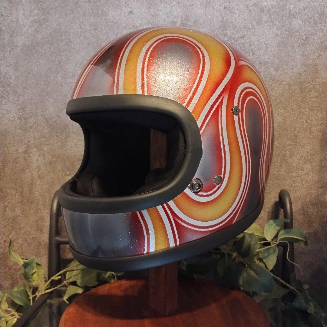 新品　カスタムペイント　フルフェイスヘルメット　ボバー　チョッパー　バイク