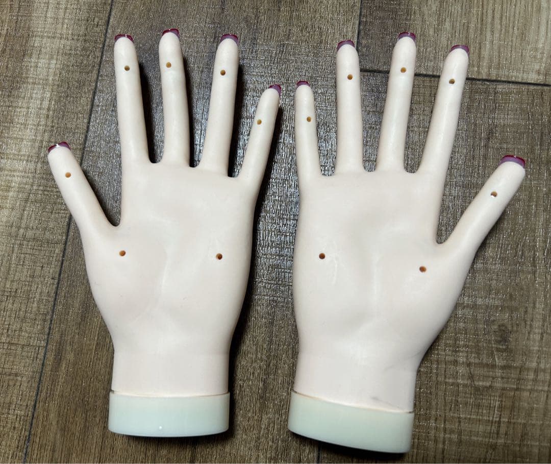 JNEC認定試験モデルハンド 骨折なし 両面テープとモデルハンドネイルチップ付き