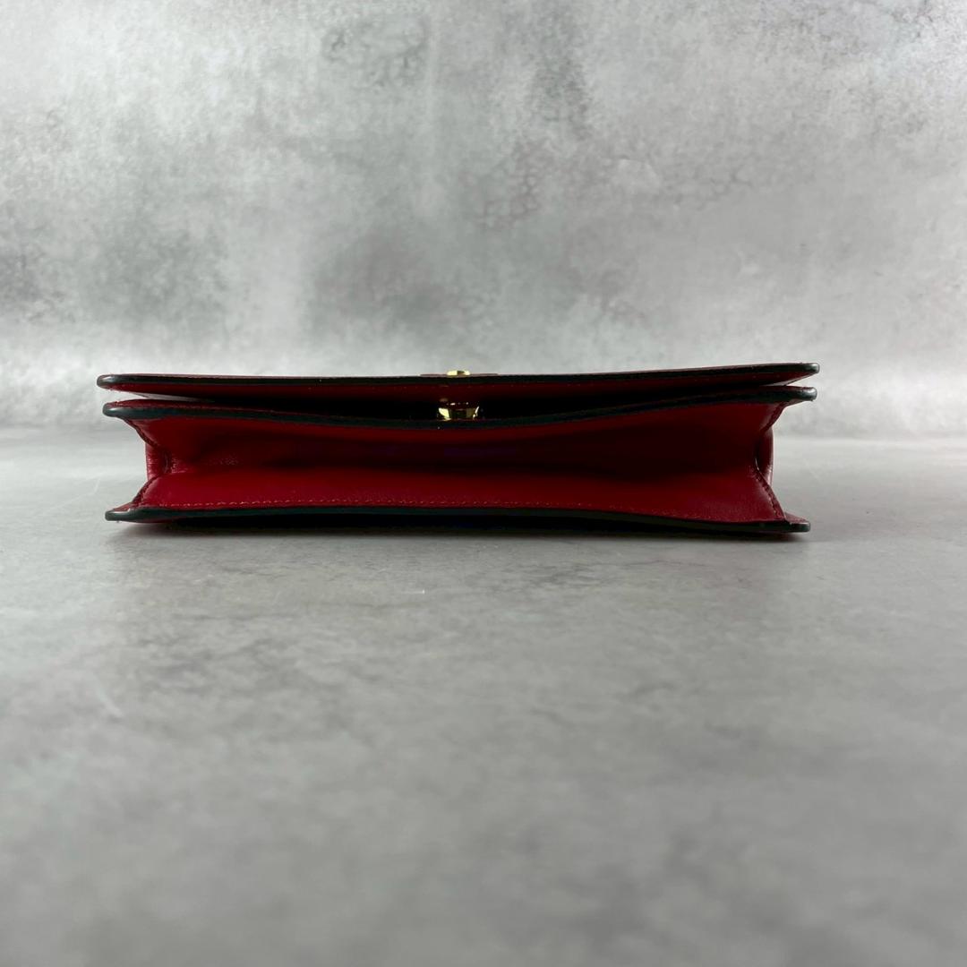 超希少美品⭐︎PRADA プラダ サフィアーノ 赤 レザー ショルダーバッグ