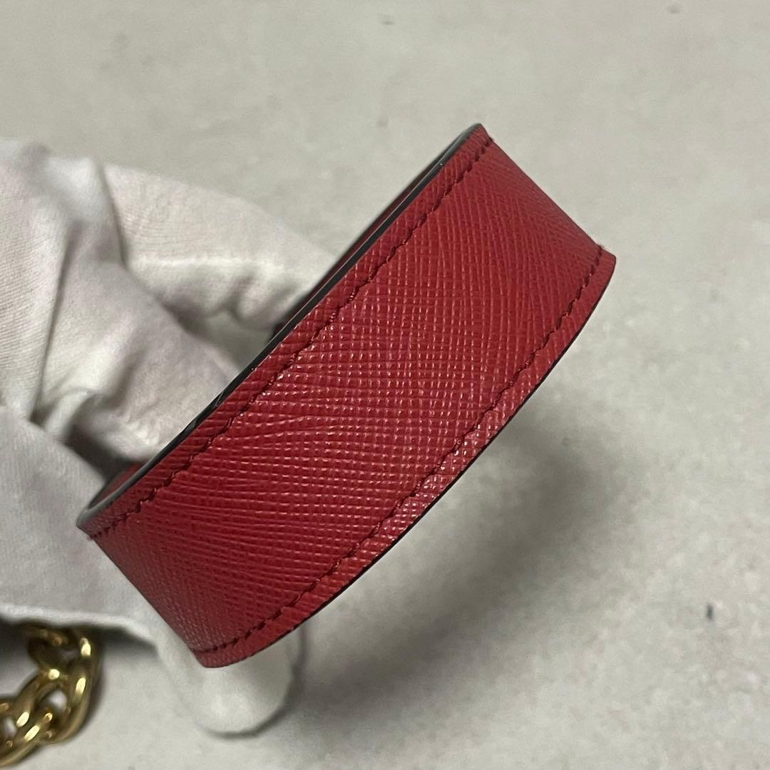 超希少美品⭐︎PRADA プラダ サフィアーノ 赤 レザー ショルダーバッグ