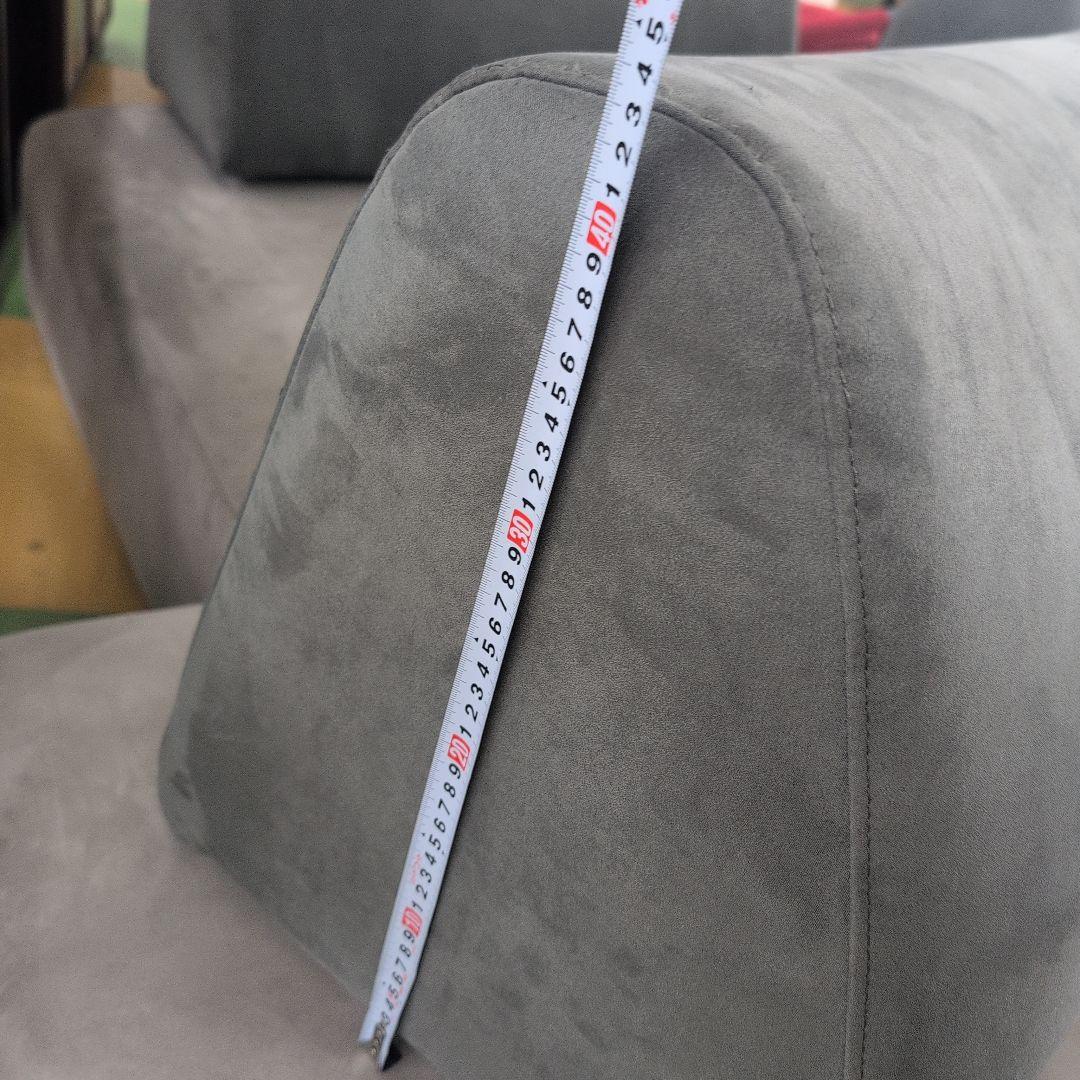 グレー スエード アイランドソファセット