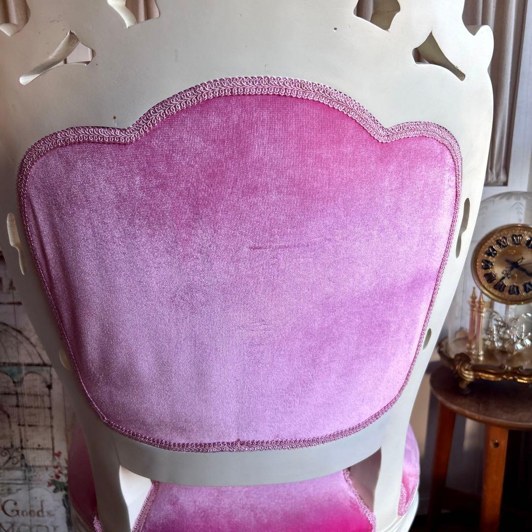 ロココ調　椅子　プリンセス　姫　ダイニングチェアA　ピンク　アンティーク