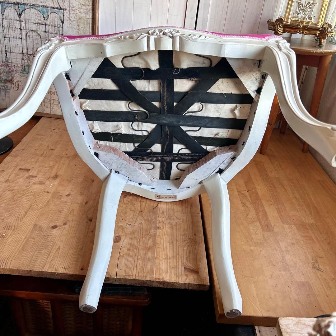 ロココ調　椅子　プリンセス　姫　ダイニングチェアA　ピンク　アンティーク