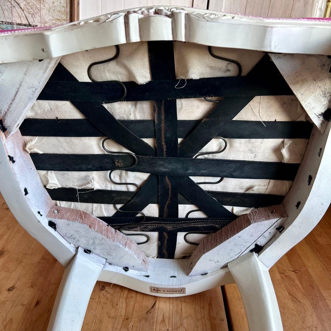 ロココ調　椅子　プリンセス　姫　ダイニングチェアA　ピンク　アンティーク