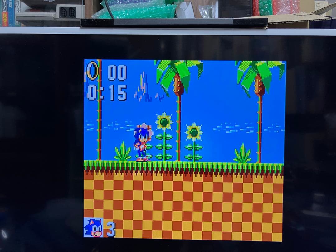 HDMIテレビ出力機能付、IPS液晶搭載カスタムゲームギア本体