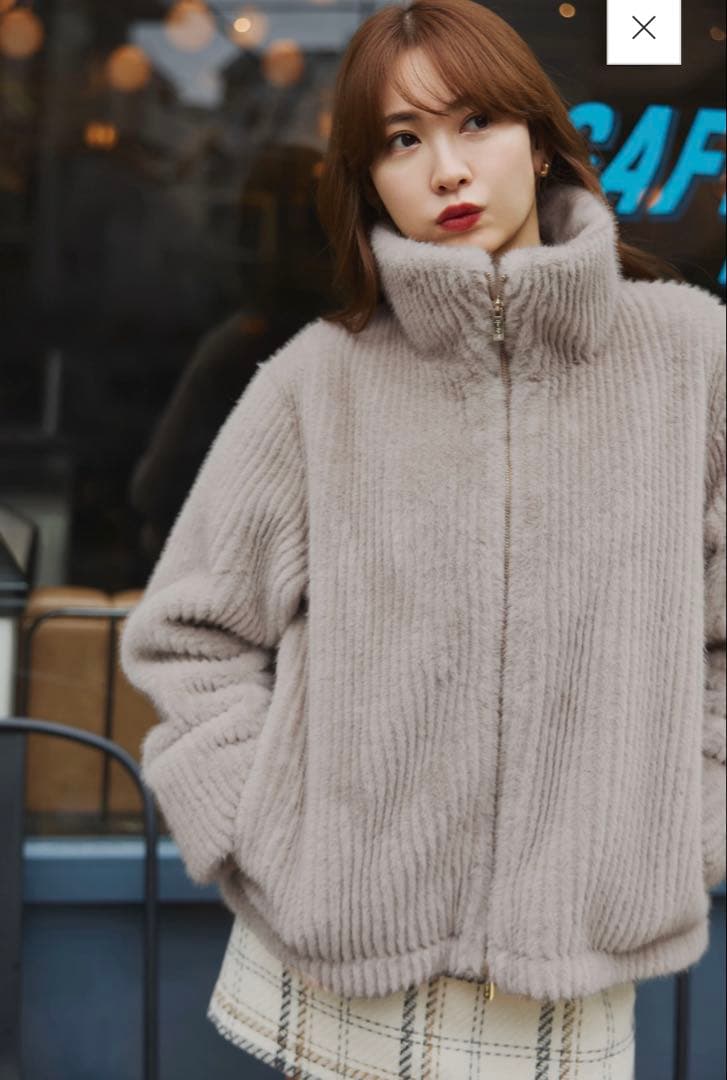 新品未使用 Twila Faux Fur Zip Jacket