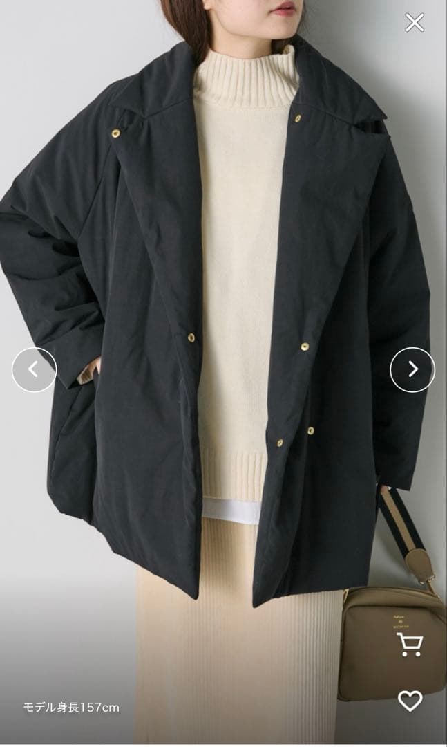 新品　タグ付き　ピュアルセシン　テーラード中綿ジャケット　②