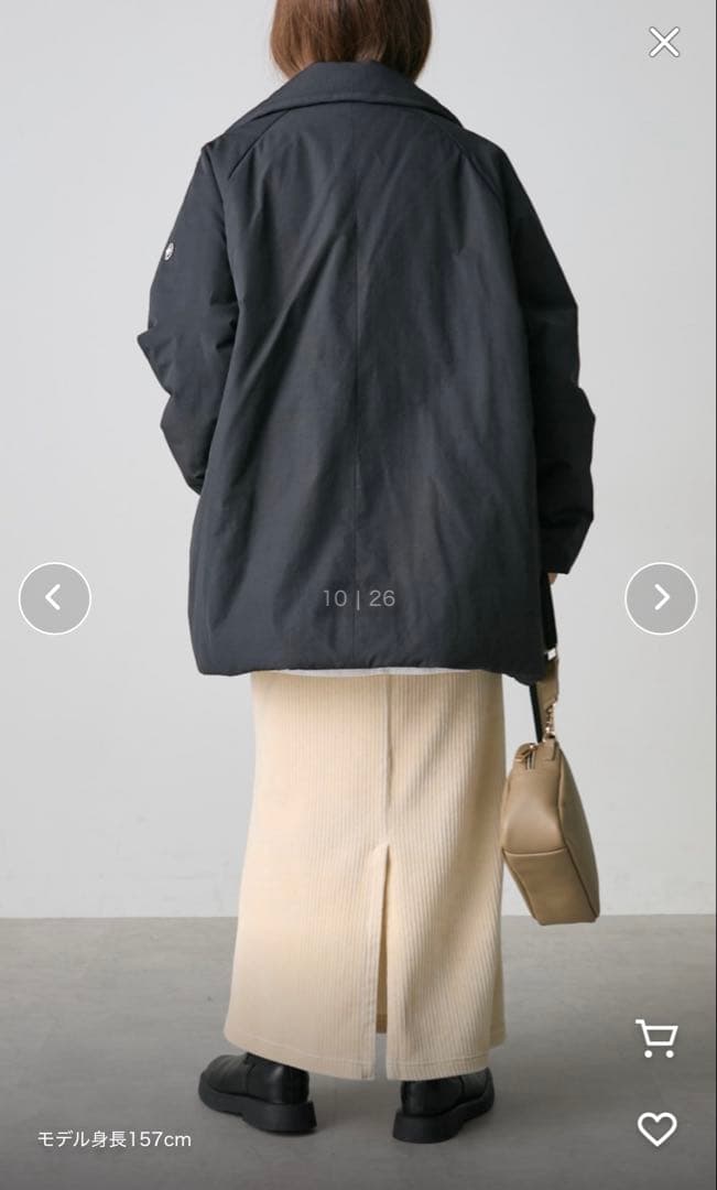 新品　タグ付き　ピュアルセシン　テーラード中綿ジャケット　②