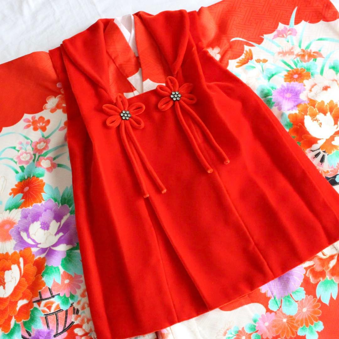 七五三 3歳 子供 女の子 正絹 着物 ベロア 被布 セット